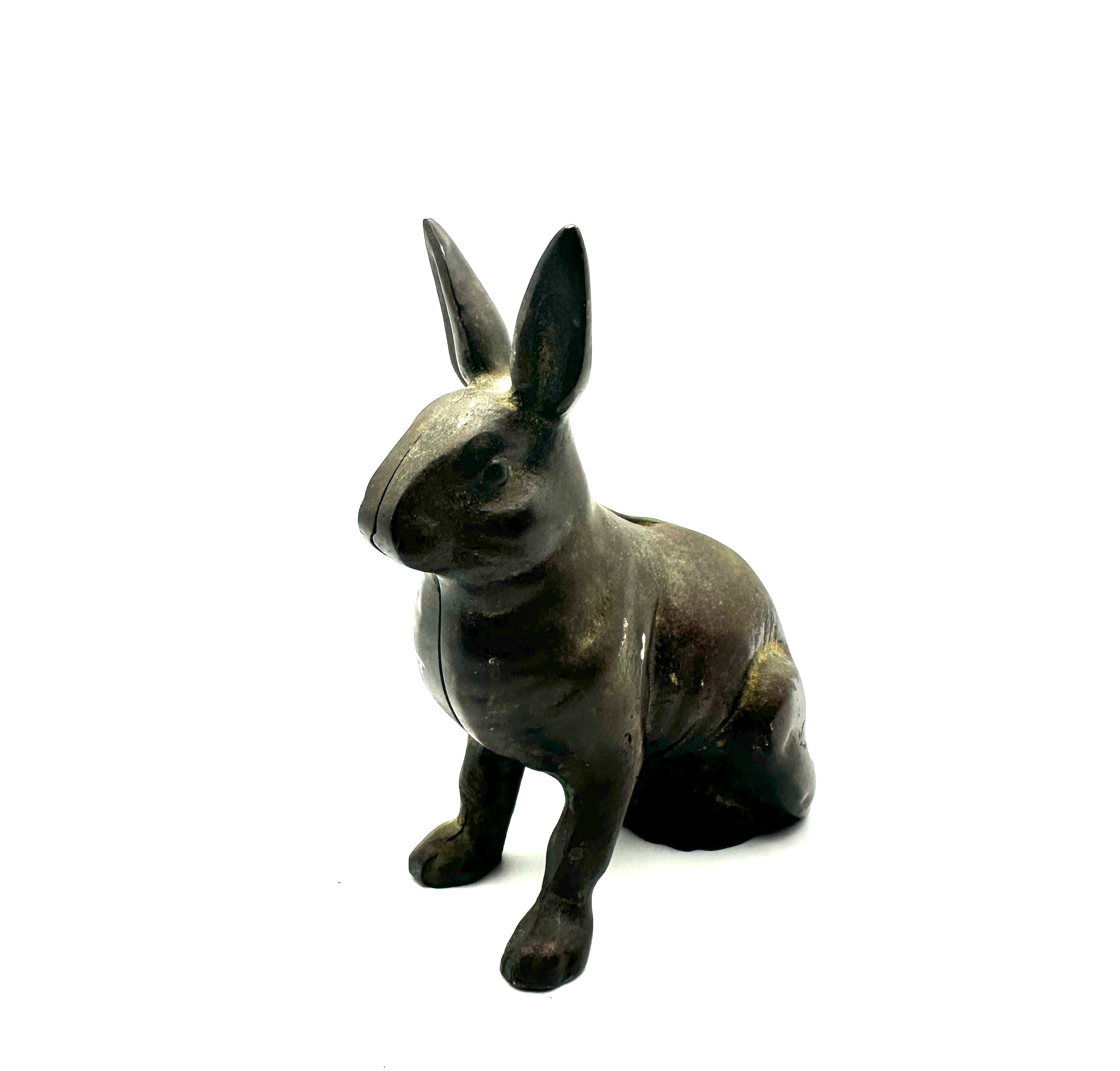 Vintage Cast Iron Rabbit Bank