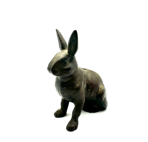 Vintage Cast Iron Rabbit Bank