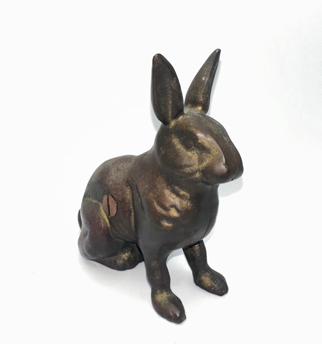 Vintage Cast Iron Rabbit Bank
