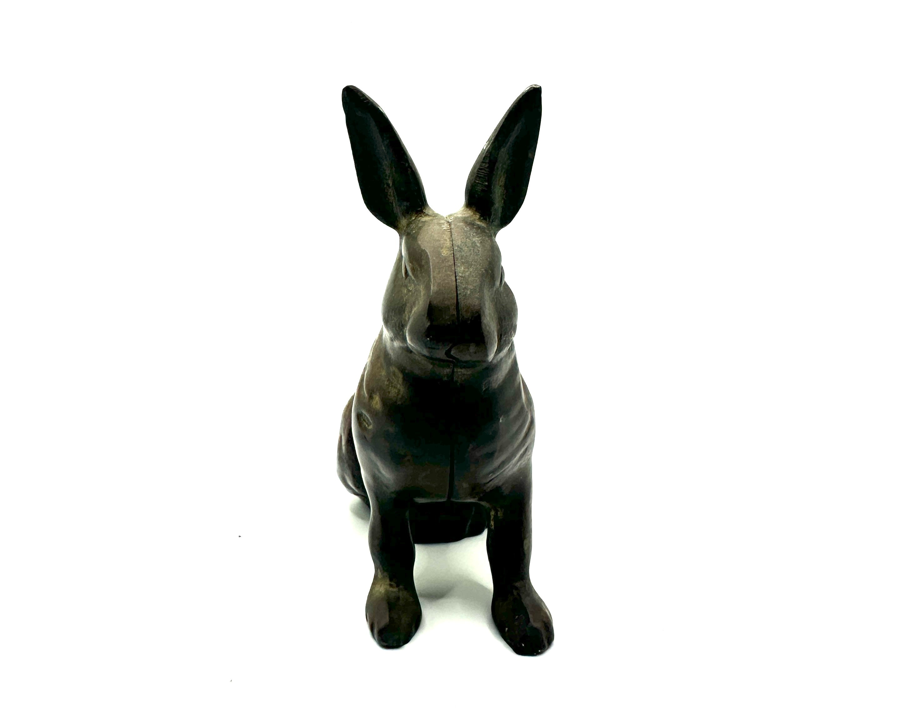 Vintage Cast Iron Rabbit Bank