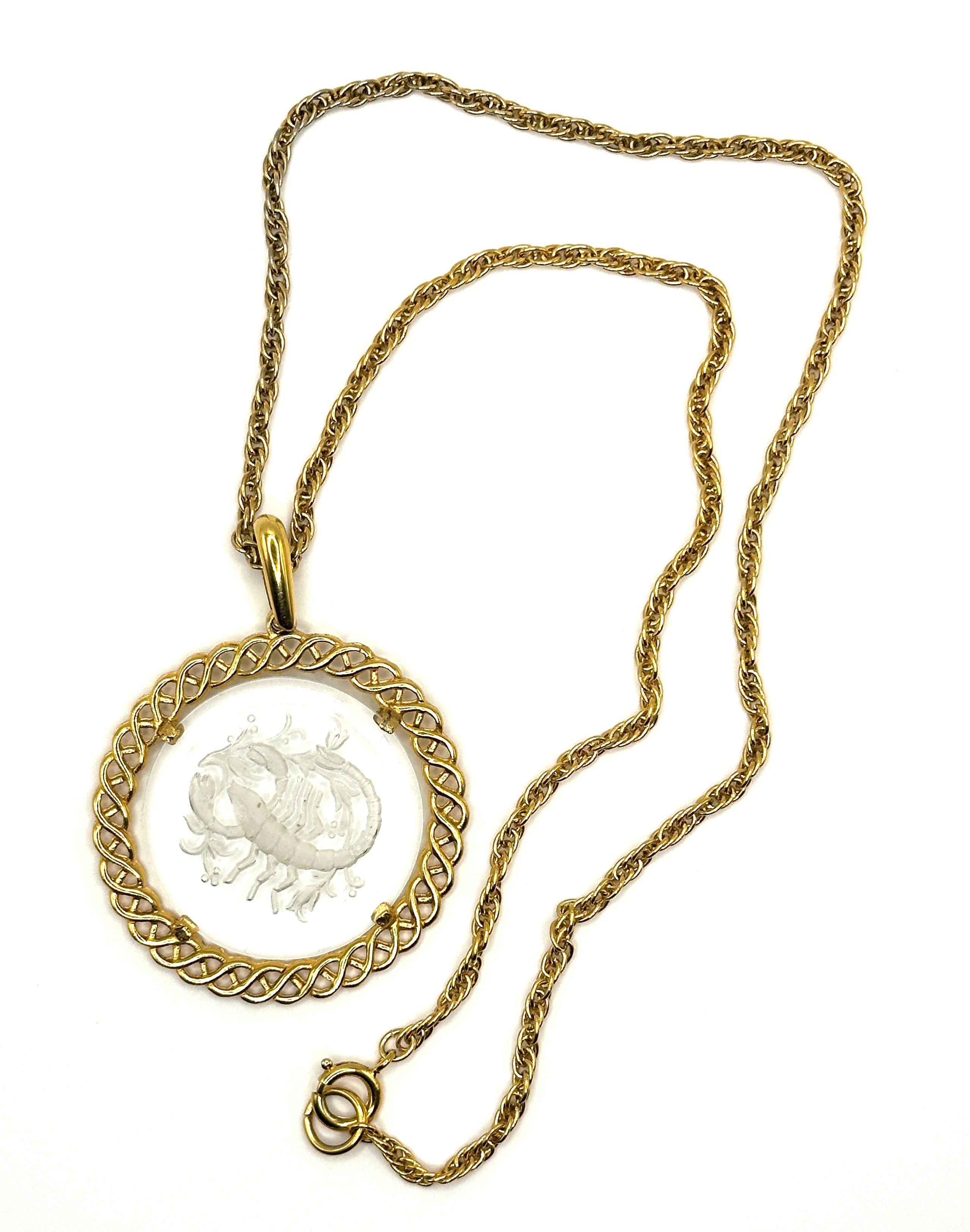 Vintage Crown Trifari Scorpio Necklace