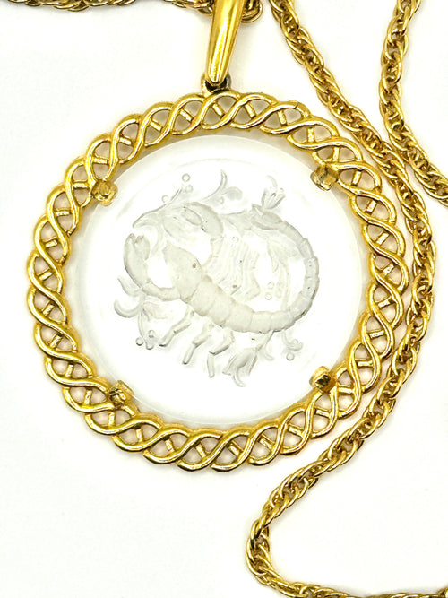Vintage Crown Trifari Scorpio Necklace