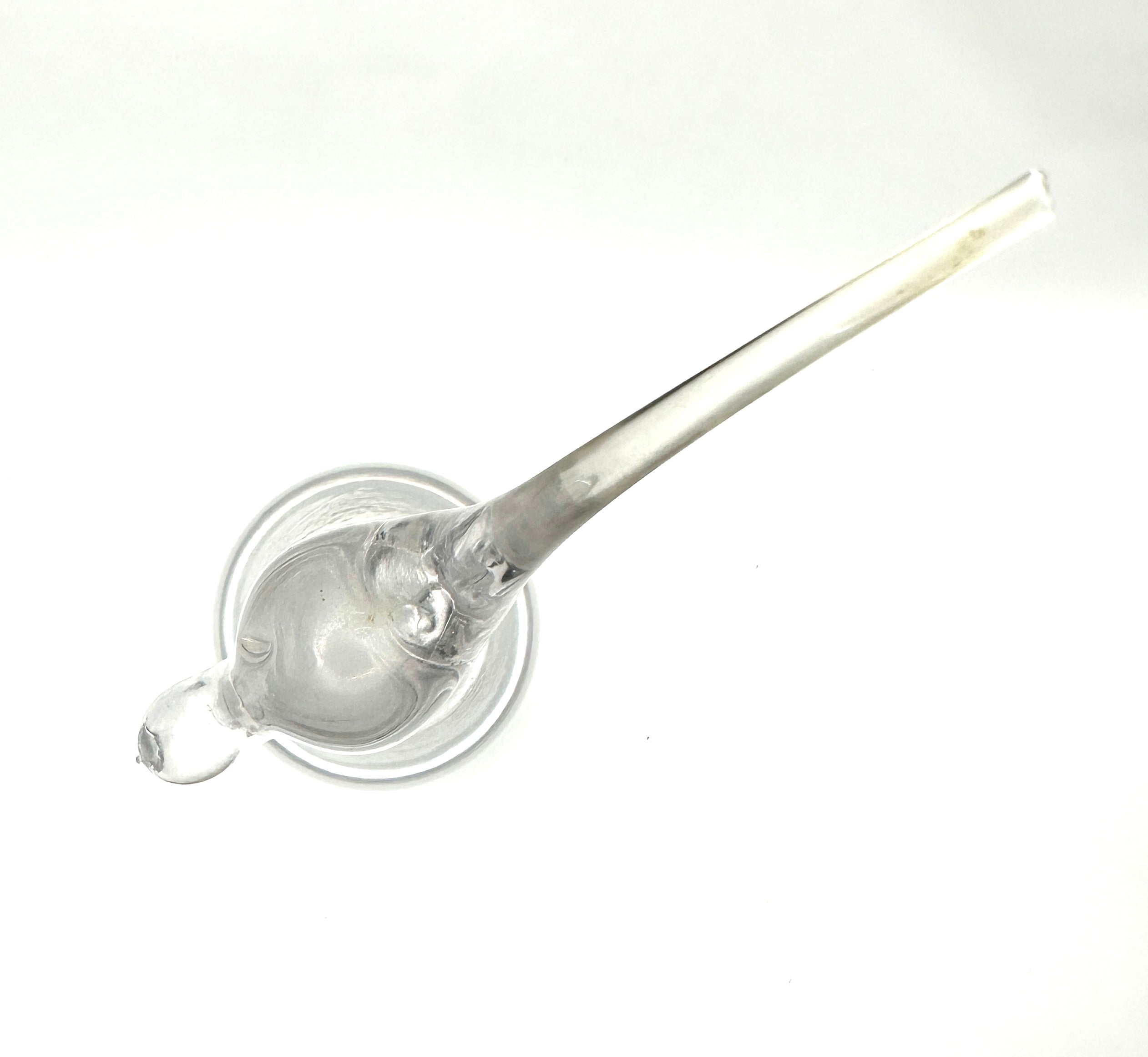 Vintage I. Rice LongTail Bird Glass Perfume Bottle